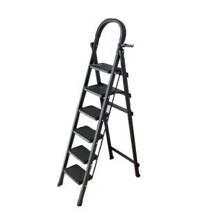 【常隆】超強承重 六階 梯子 伸縮梯 折疊梯 工具梯 六步梯(直梯 曲梯 鋁合金-加寬踏板-安全防滑-免組裝)