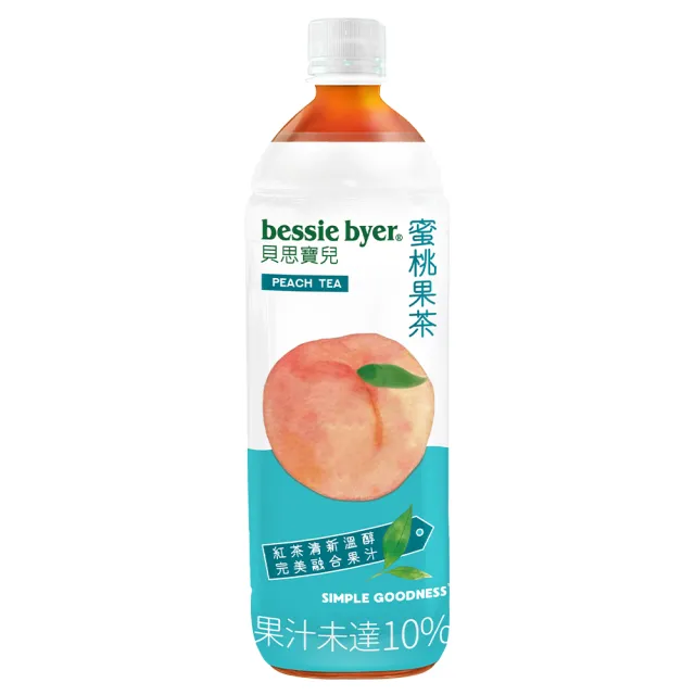 【Bessie Byer 貝思寶兒】蜜桃果茶980ml*3入