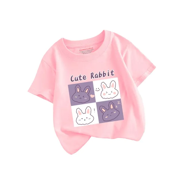 【Baby 童衣】女童短袖上衣 女寶寶可愛印花上衣 圓領短袖T-shirt 89033(童裝)