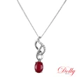 【DOLLY】1克拉 14K金緬甸紅寶石鑽石項鍊