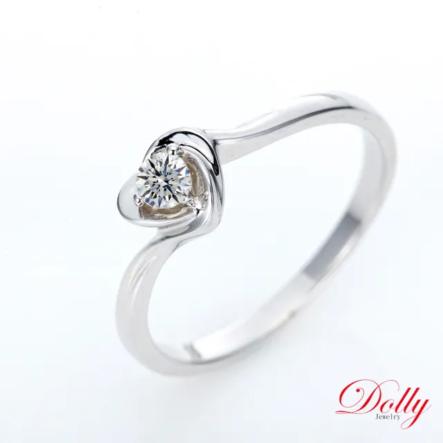 【DOLLY】0.10克拉 18K金完美車工鑽石戒指(011)