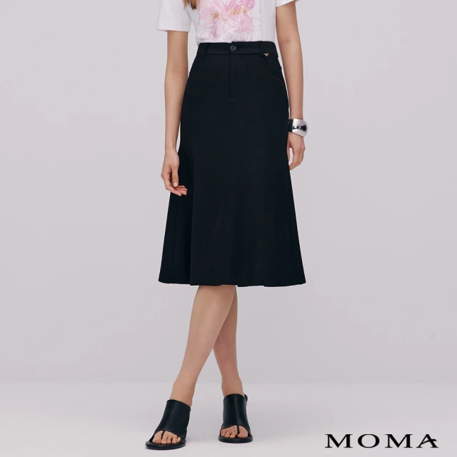 【MOMA】俐落風格魚尾裙(黑色)