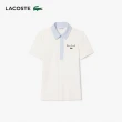 【LACOSTE】女裝-修身彈性撞色領短袖Polo衫(白色)