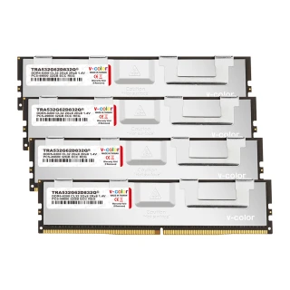 【v-color 全何】DDR5 OC R-DIMM 6200 128GB kit 32GBx4(AMD TRX50 工作站記憶體)