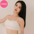 【Daima 黛瑪】無鋼圈 桑蠶絲+莫代爾 日常氧氣內衣/零著感/細肩BRA TOP(白色)