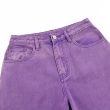 【ILEY 伊蕾】後燙鑽椰子樹丹寧寬長褲(紫色；M-XL；1242478602)