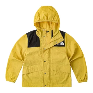 【The North Face 官方旗艦】北面兒童黃色UPF防曬舒適休閒連帽外套｜899BROV(抗UV)