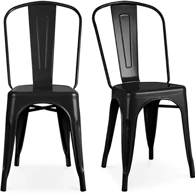 藍色的熊】LOFT工業風靠背鐵皮椅4張(C02餐椅鐵椅設計師最愛咖啡廳餐廳 