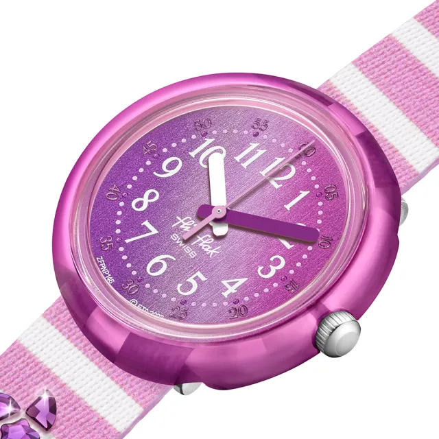 【Flik Flak】兒童手錶 水晶 海星 SHINING SEASTAR 瑞士錶 兒童錶 手錶 編織錶帶(31.85mm)