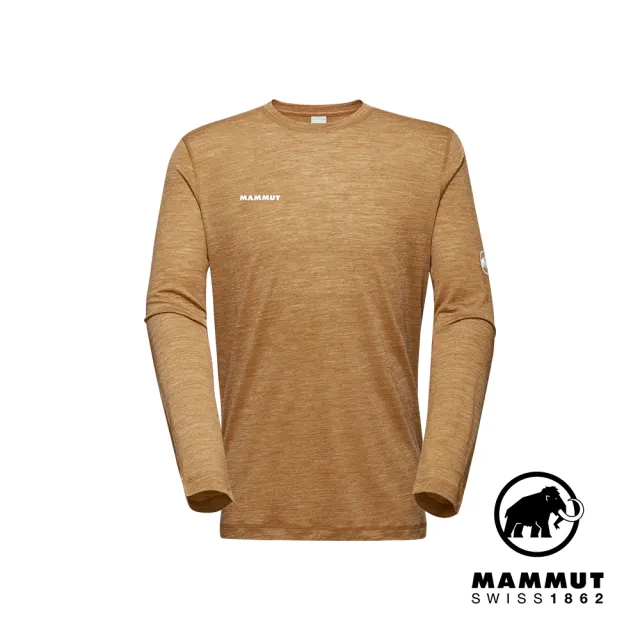 【Mammut 長毛象官方直營】Tree Wool FL Longsleeve  羊毛混紡快乾抗臭長袖T恤 獵豹猲 男款 #1016-01690