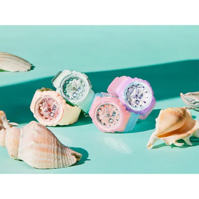【CASIO 卡西歐】BABY-G 甜美糖果色系雙顯手錶 情人節 禮物(BGA-280-6A)