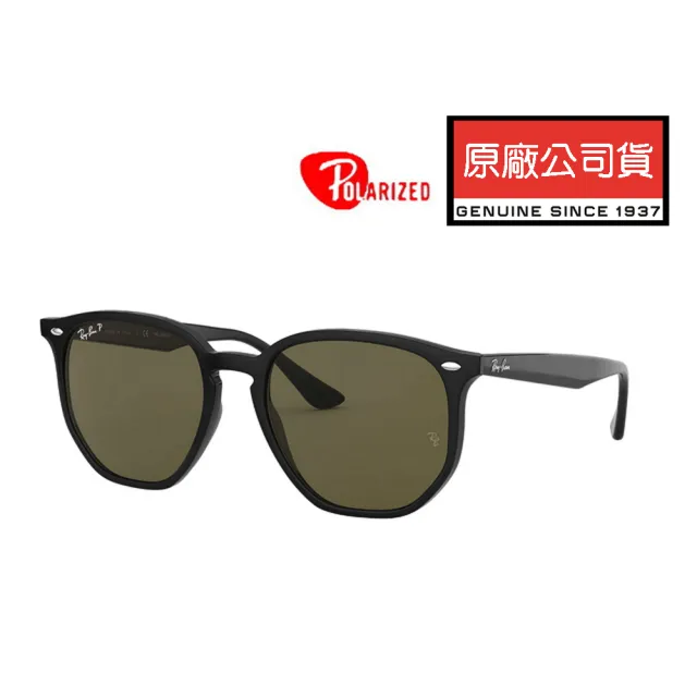 【RayBan 雷朋】亞洲版 時尚偏光太陽眼鏡 RB4306F 601/9A 黑框墨綠偏光鏡片 公司貨