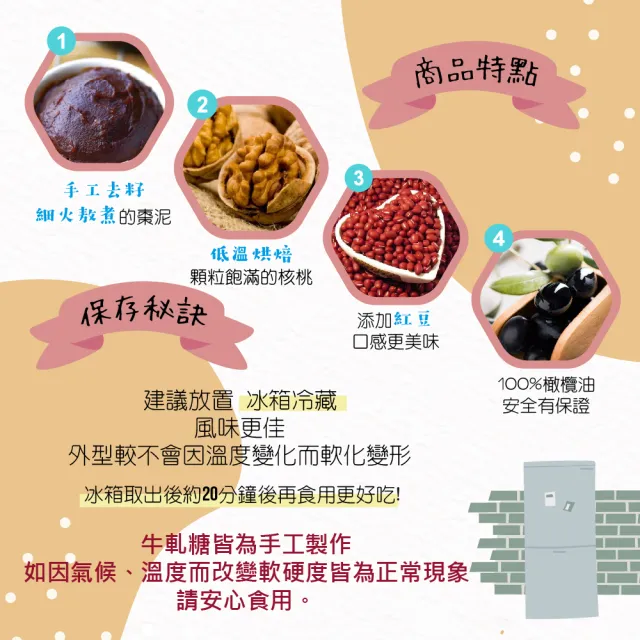 【甜園】法式 純手工 南棗核桃糕 150gx3包(核桃糕 堅果 伴手禮 台中必買伴手禮)