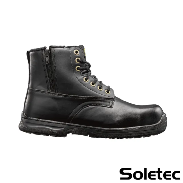 【Soletec超鐵】EF1087 軍靴款 超止滑SRC 防穿刺 中筒安全鞋(台灣製鋼頭鞋 工作鞋 登山鞋)