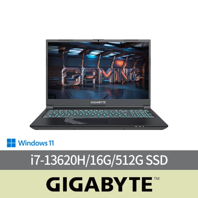 【GIGABYTE 技嘉】Office 2021組★15吋i7 RTX4050電競筆電(G5 MF5/i7-13620H/16G/512G SSD/W11)