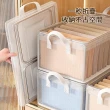 【kingkong】透明PVC鋼架衣物收納箱 衣褲收納盒 抽屜收納筐 帶提手(47x28x20cm)