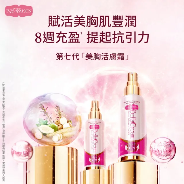 【IvyMaison】青春俏彈美胸緊緻組(小美胸霜30mlx2+美白粉嫩霜4mlx1組)