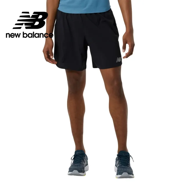 【NEW BALANCE】NB 吸濕排汗7吋短褲跑褲_AMS21270BK_男性_黑色(亞版 版型正常)