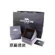 【COACH】官方授權C2 Greyson 時尚彩色水晶C字陶瓷女錶 黑-36mm-贈高級9入首飾盒(CO14504018)