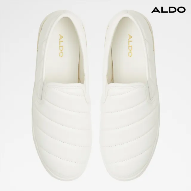 【ALDO】JULIANNE-經典壓紋縫線舒適休閒鞋-女鞋(白色)
