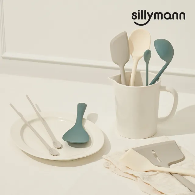 【sillymann】100%鉑金矽膠料理長筷(2way設計一端是料理筷另一端是湯匙)