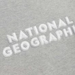 【National Geographic 國家地理】男女同款刺繡 LOGO 帽T - 灰色(經典百搭單品/換季必備)