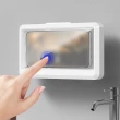 【Dagebeno荷生活】浴室牆面防潑水手機架 免打孔可觸控式廚房追劇手機支架盒(1入)