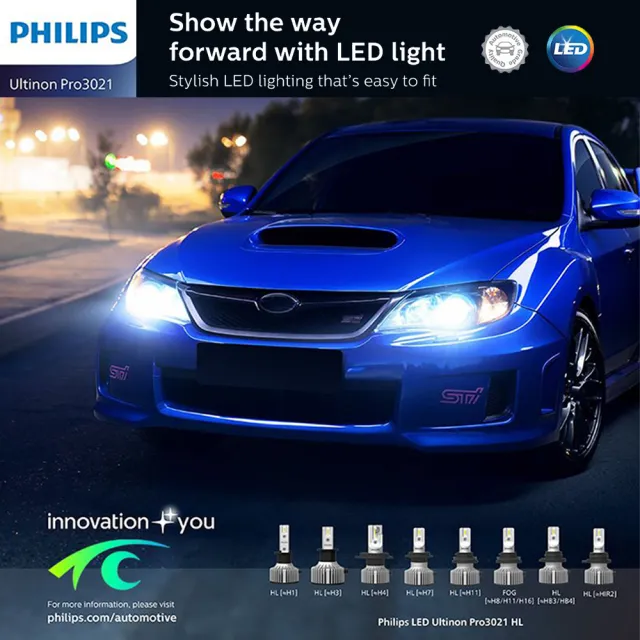 【Philips 飛利浦】LED頭燈 皓鑽光2代 6500K H4(車麗屋)