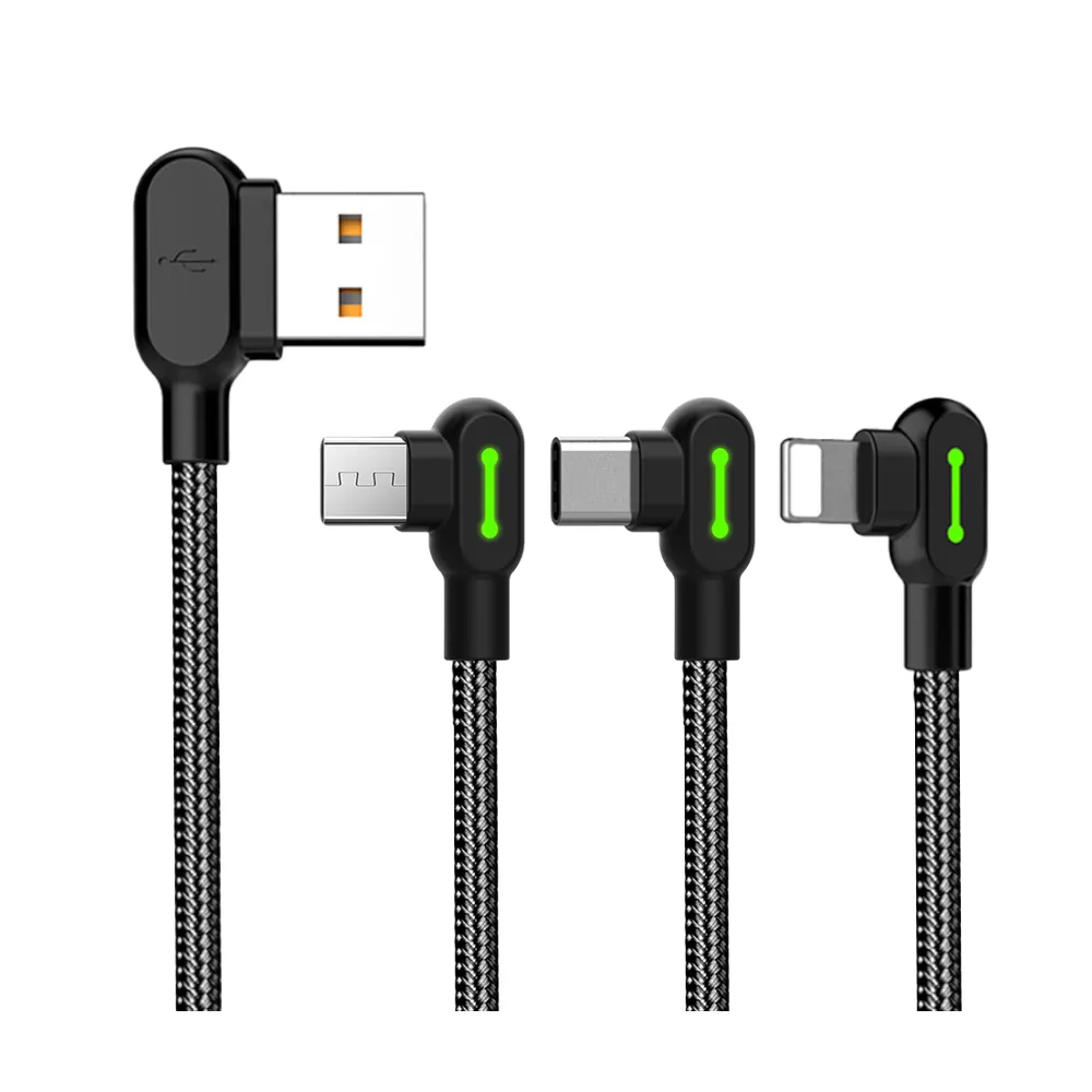 【Mcdodo麥多多】USB to Type-C/Lightning/MicroUSB 雙彎頭90度 180cm充電傳輸線