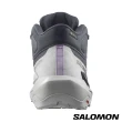 【salomon官方直營】女 ELIXIR ACTIV Goretex 中筒登山鞋(墨黑/冰河灰/紫)