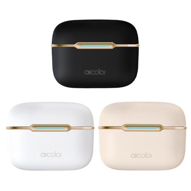 aircolor Pure Air AC-2301 輕巧藍芽入耳式耳機,單耳僅5g,搭配充電倉總重31g,適合電競遊戲與日常使用。支援Android、iOS、Windows、MAC等系統,內建麥克風與TYPE-C充電,顏色選擇尊爵黑、杏奶色、冰川白。中國製造,六個月保固,NCC認證CCAP23LP2600T2,輕鬆連線藍芽,享受無線自由。 aircolor Pure Air