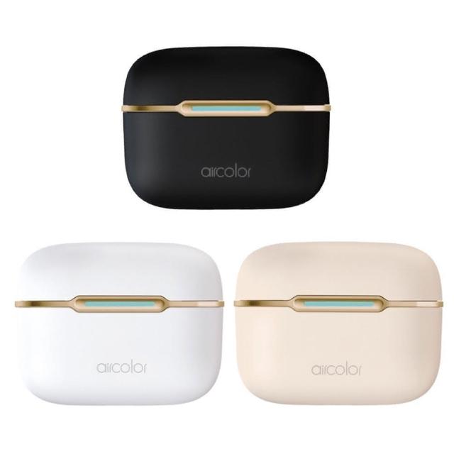 aircolor Pure Air AC-2301 輕巧藍芽入耳式耳機，單耳僅5g，搭配充電倉總重31g，適合電競遊戲與日常使用。支援Android、iOS、Windows、MAC等系統，內建麥克風與TYPE-C充電，顏色選擇尊爵黑、杏奶色、冰川白。中國製造，六個月保固，NCC認證CCAP23LP2600T2，輕鬆連線藍芽，享受無線自由。
