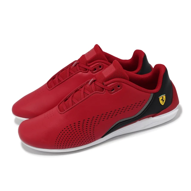 PUMA 賽車鞋 Ferrari Drift Cat Decima 男鞋 紅 黑 法拉利 皮革 低筒(307193-08)