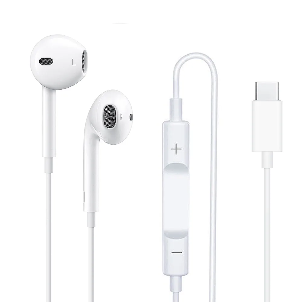 【GCOMM】iPhone/iPad Android TypeC 高品質低音立體耳機(含線控麥克風 白色 黑色)