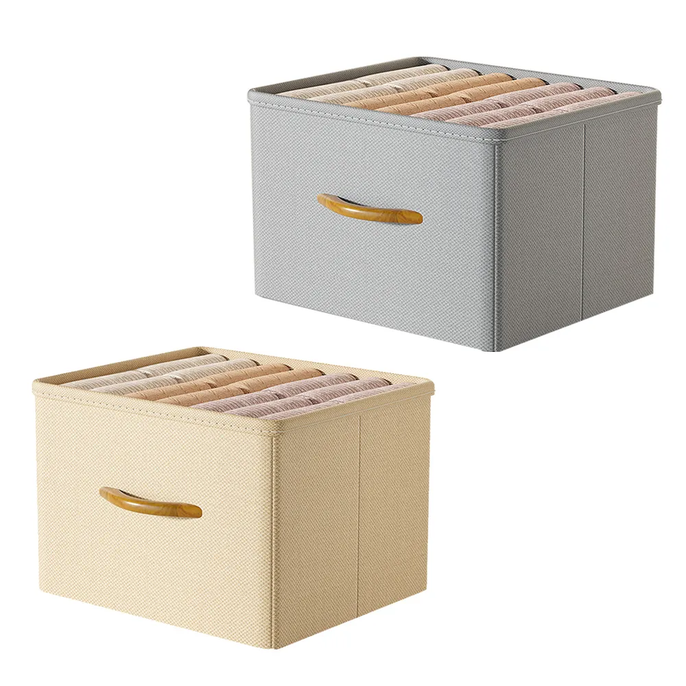 【Nil】PURE無格衣物收納箱 抽屜式折疊衣褲整理盒 家用衣櫃分層儲物箱(收納盒 儲物盒 整理箱)