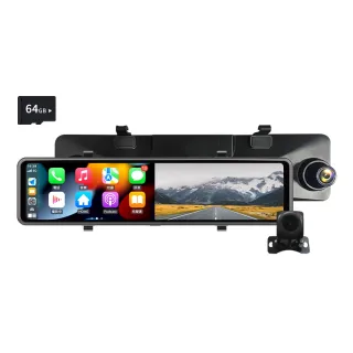 【Philo 飛樂】官方旗艦店 含安裝+GPS 4K  CarPlay 電子後視鏡 行車紀錄器CAP66(WIFI/雙鏡頭/贈64G)