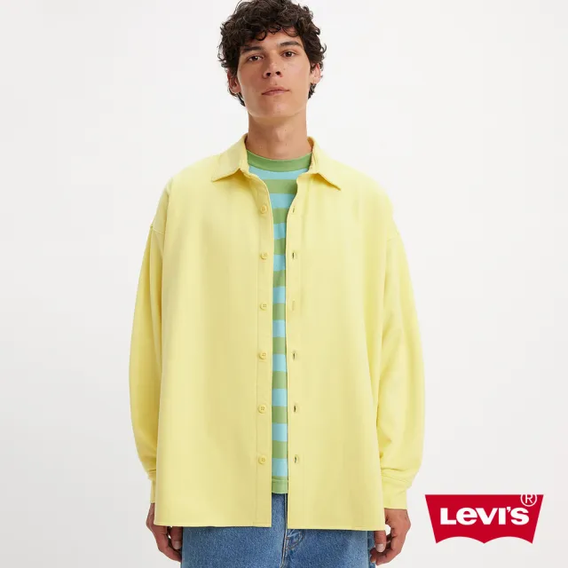 【LEVIS 官方旗艦】Skateboarding™滑板系列 舒適大鈕扣襯衫式外套 熱賣單品 A7098-0000