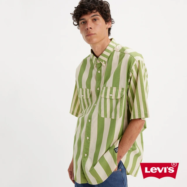LEVIS Skateboarding™滑板系列 男款 雙袋條紋短袖襯衫 人氣新品 A4329-0002