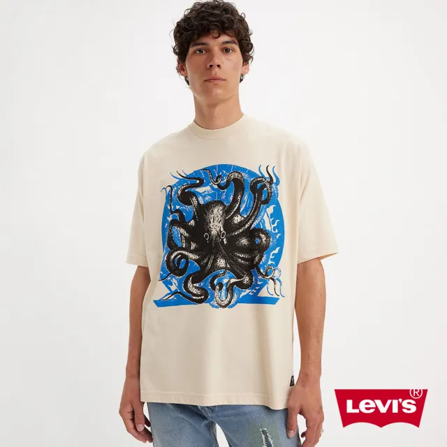 【LEVIS 官方旗艦】Skateboarding™滑板系列 男款 舒適涼爽寬鬆短袖圖案 Tee 人氣新品 A1005-0020