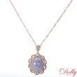 【DOLLY】18K金 緬甸紫羅蘭翡翠鑽石項鍊