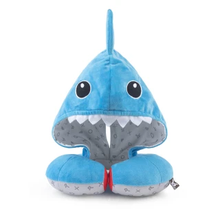 【Benbat 官方直營】兒童連帽頸枕4Y+(鯊魚藍)