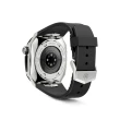 【Golden Concept】Apple Watch 45mm 保護殼 銀色不鏽鋼錶殼/黑色橡膠錶帶(SPIII45-SL-BK)
