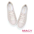 【MAGY】鑽飾方格紋厚底休閒鞋(粉色)