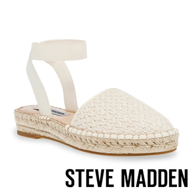 STEVE MADDENSTEVE MADDEN MARGIN-C 繞踝草編涼鞋(白色)