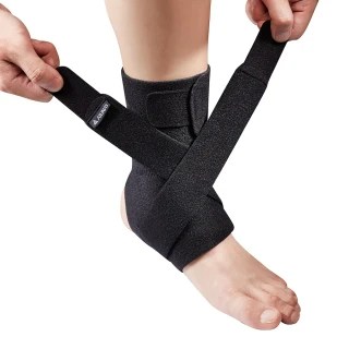 【ATUNAS 歐都納】纖薄式調整型護踝/單入(A1SAFF01黑/腳踝防護/防運動扭傷/關節保護/包覆透氣)