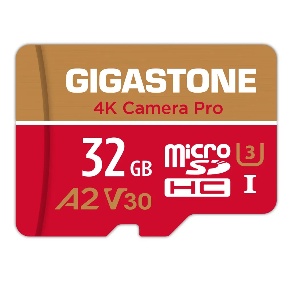 【GIGASTONE 立達】4K Camera Pro microSDHC UHS-Ⅰ U3 A2V30 32GB攝影高速記憶卡(支援GoPro/DJI)