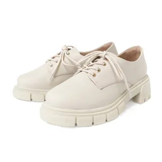 【TINO BELLINI 貝里尼】巴西進口厚底德比鞋FYCV003(白色)