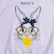 【betty’s 貝蒂思】兔子吹泡泡糖刺繡短袖T-shirt(共二色)