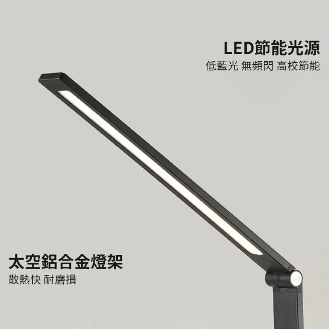 【LifeMarket】折疊式LED檯燈 USB充電款(BSMI認證 桌燈 學生閱讀燈 護眼檯燈 節能檯燈 摺疊檯燈)