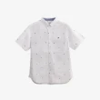 【Arnold Palmer 雨傘】男裝-滿版品牌印花短袖襯衫(白色)
